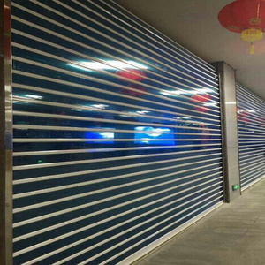 Polycarbonate shop front door designs/ transparent roller shutter