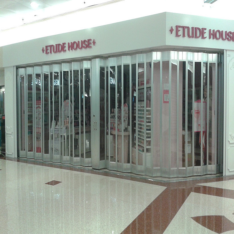 Transparent Folding Shutter Doors/Bifold commercial doors/interior accordion folding door