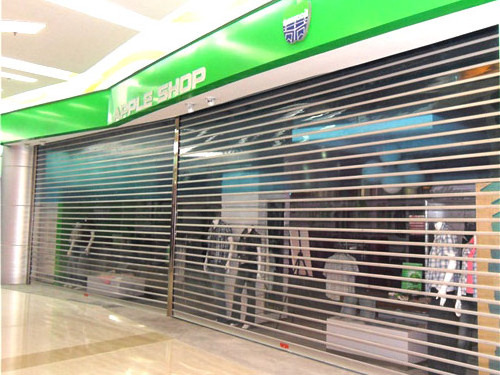 Bulletproof polycarbonate electric roll up door/ crystal roller shutter