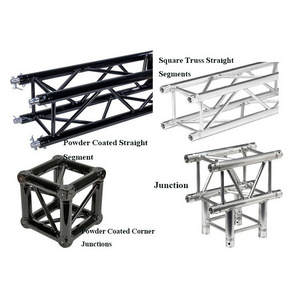 bolt type black aluminum truss display tv stand 300*300mm  square truss arc roof  truss design