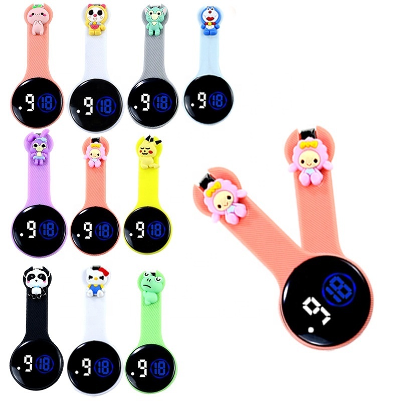 wholesale waterproof dolls digital Nurse Brooch Fob Watch clip brooch cartoon digital nurses breast watch