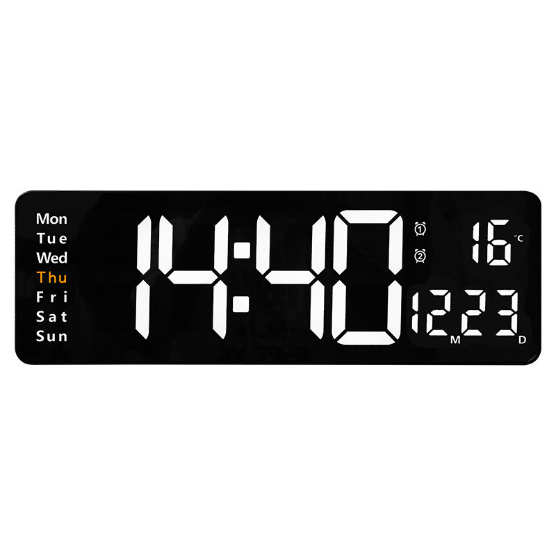 Hot sell 6626 16-inch large screen Calendar display clock Nordic digital living room led wall clock