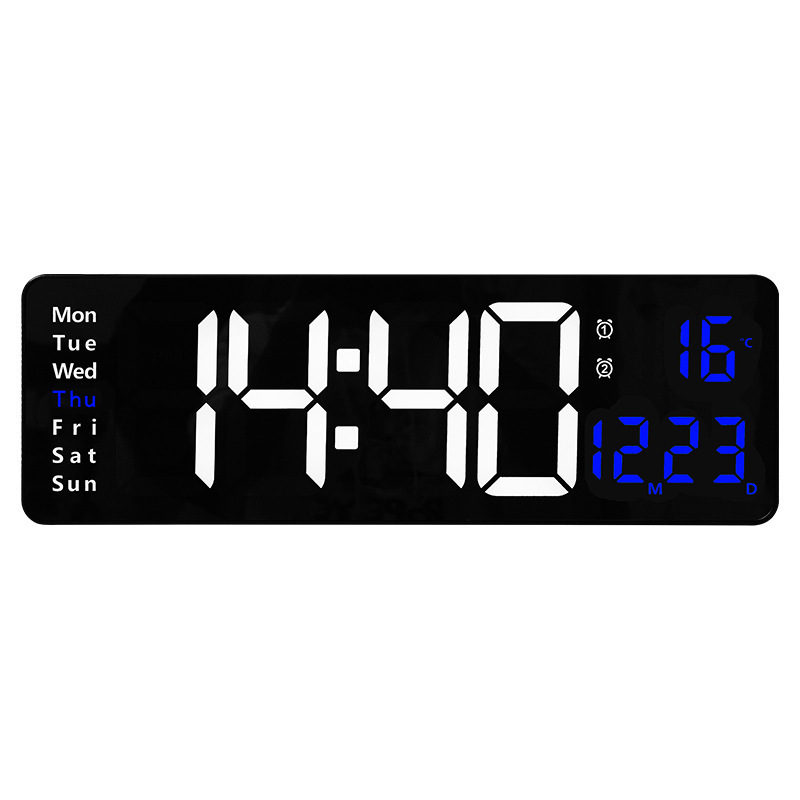 Hot sell 6626 16-inch large screen Calendar display clock Nordic digital living room led wall clock