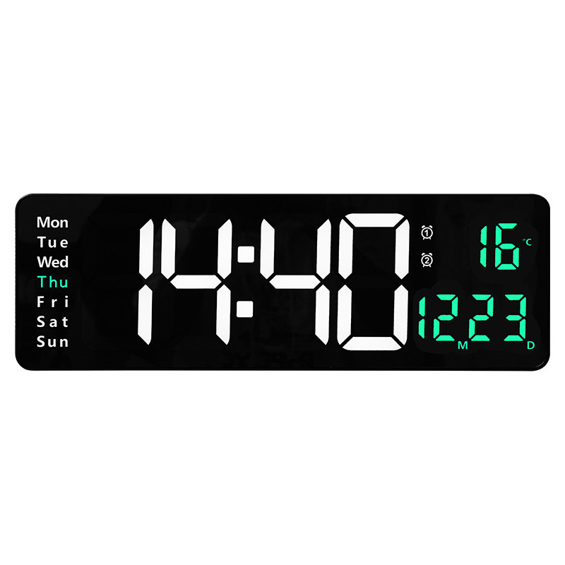 Hot sell 6626 16-inch large screen Calendar display clock Nordic digital living room led wall clock