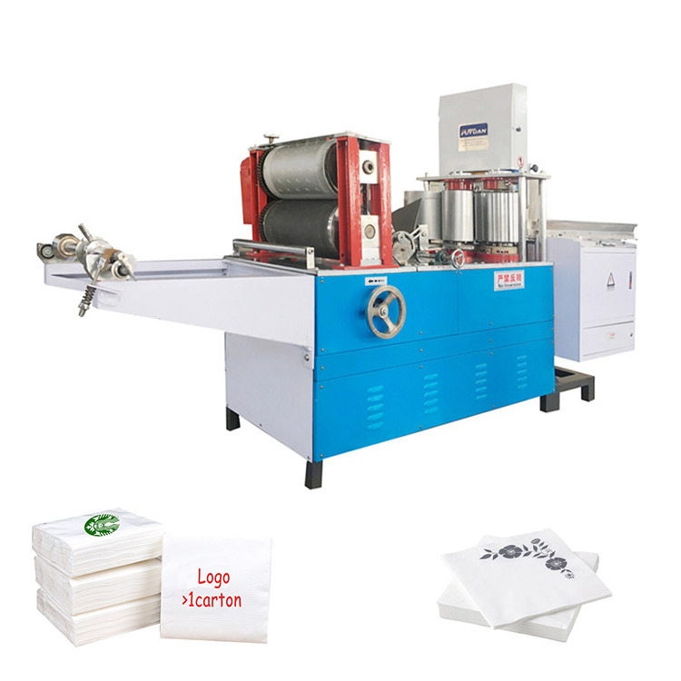 Fuyuan 2 Color Paper Napkins Machines Printing Soft Tissue Paper Packing Machine Automatic