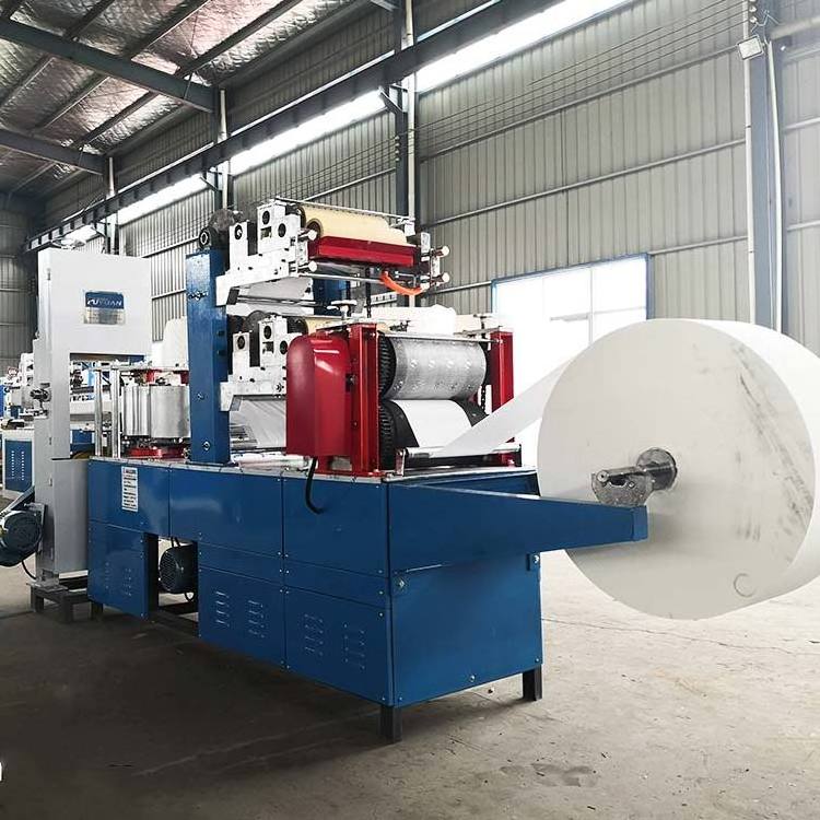 Fuyuan 2 Color Paper Napkins Machines Printing Soft Tissue Paper Packing Machine Automatic