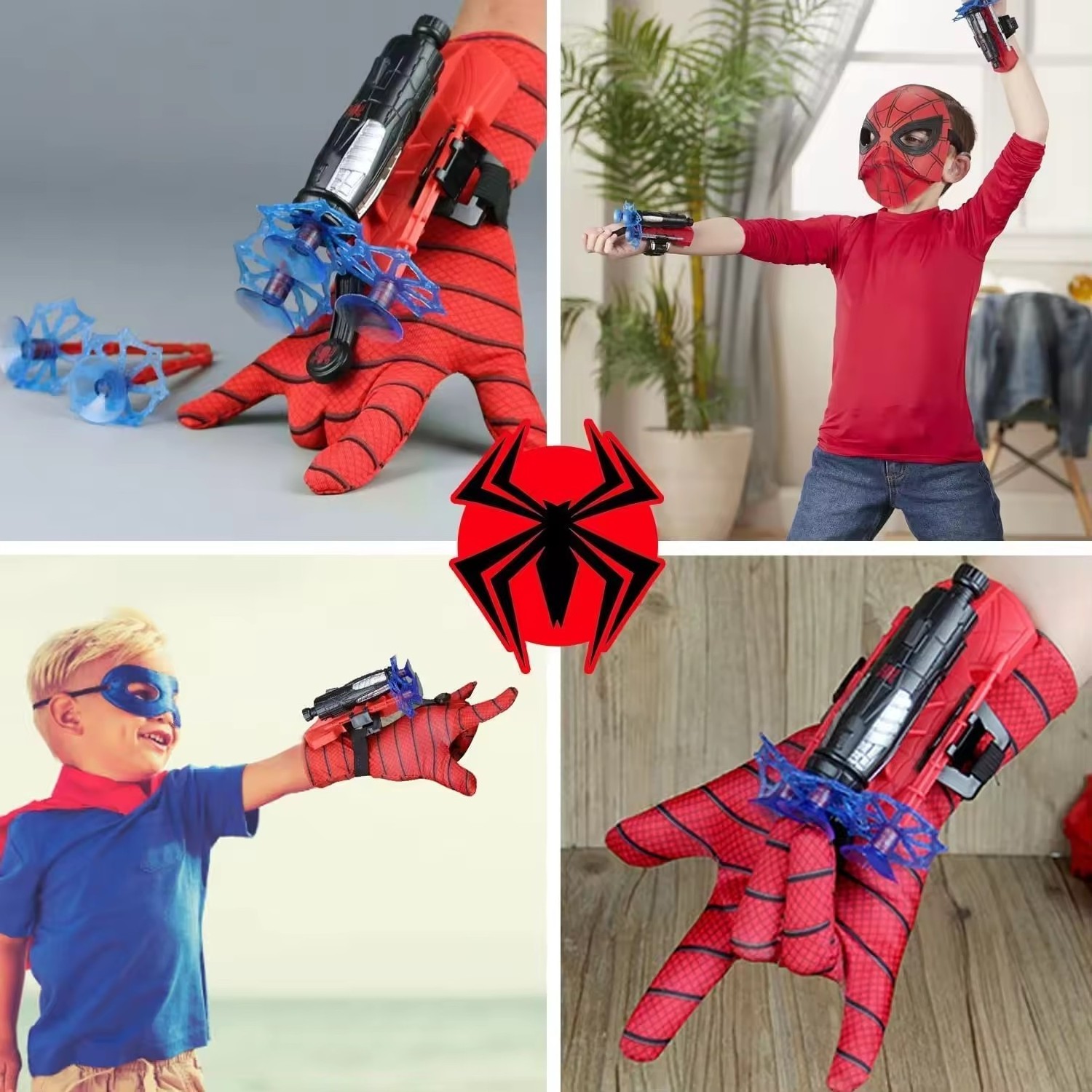 Spider Toys Plastic Cosplay Wall Attachable Sucker Launch Costume Toys  Web Shooter Educational Toys