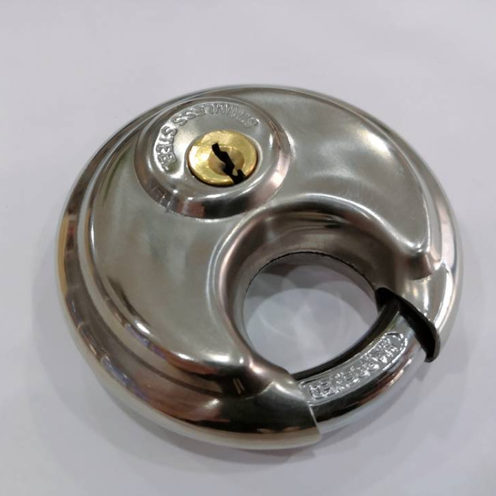 Stainless Steel Disc Padlock, Round Padlock, Stainless Steel Padlock