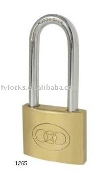 long shackle  brass padlock