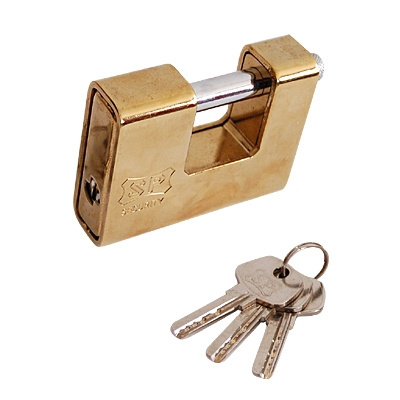 Rectangular iron padlock; heavy duty iron padlock