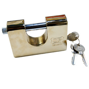 Rectangular iron padlock; heavy duty iron padlock