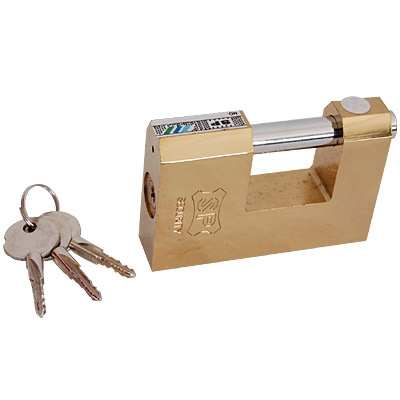 Rectangular iron padlock; heavy duty iron padlock