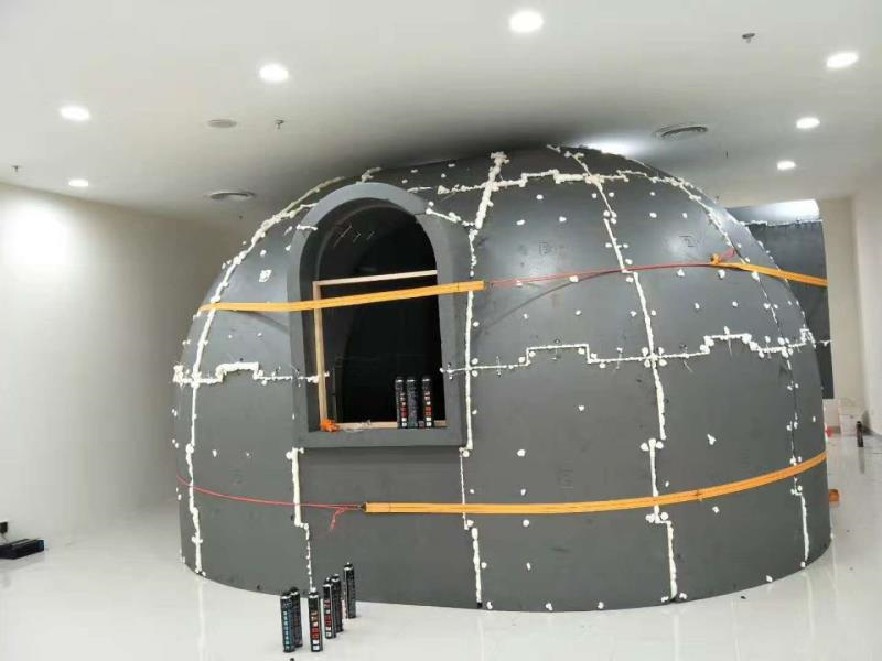 China prefabricated Graphene Insulated  EPS Dome House Making Machine for Foam Dome Home Kit