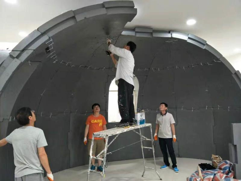 China prefabricated Graphene Insulated  EPS Dome House Making Machine for Foam Dome Home Kit