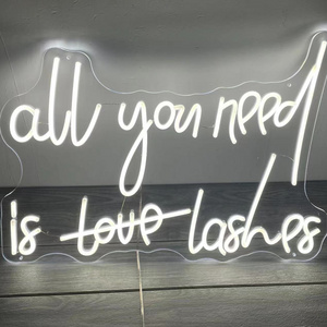 Led Aesthetic all you need is love lashes Neon Light Sign Flex Light Sign For Wall Decor Beauty Bar Bedroom Business Neon Signs