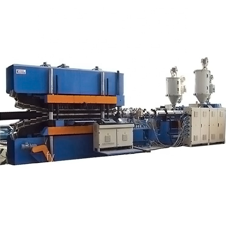 PVC Double Wall Corrugated Pipe Making Machine HDPE PE plastic corrugated pipe production line