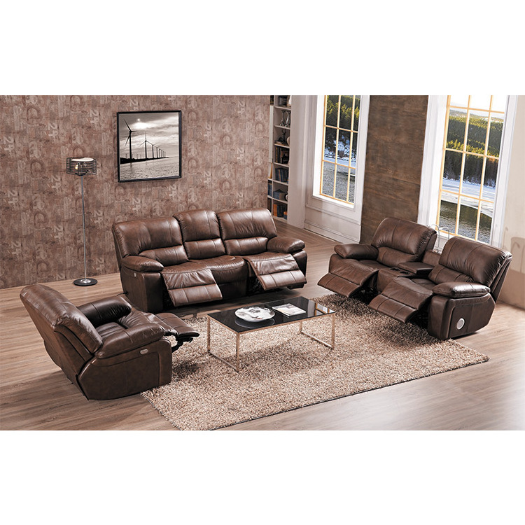 Modern Home Cinema Theatre Black Leather 2 Seater Recliner Sofa Upholstered Comfortable Living Room Recliner Sofa