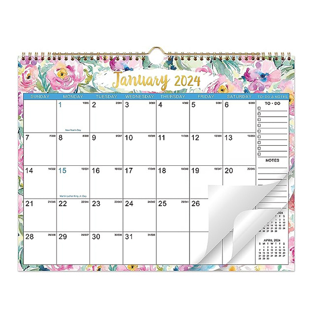 Customized calendario full color landscape calendar wall calendar printing custom calendrier mural 2025