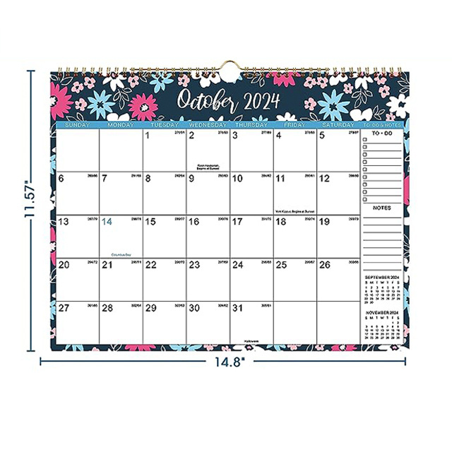 Customized calendario full color landscape calendar wall calendar printing custom calendrier mural 2025