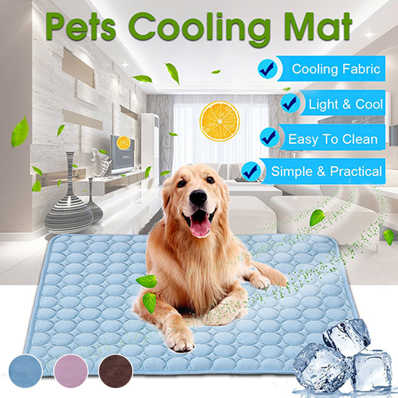 Dropshipping Dog Cooling Pad Mat For Dogs Cat Blanket Sofa Breathable Pet Bed Summer Washable For Small Medium Large Dogs Car