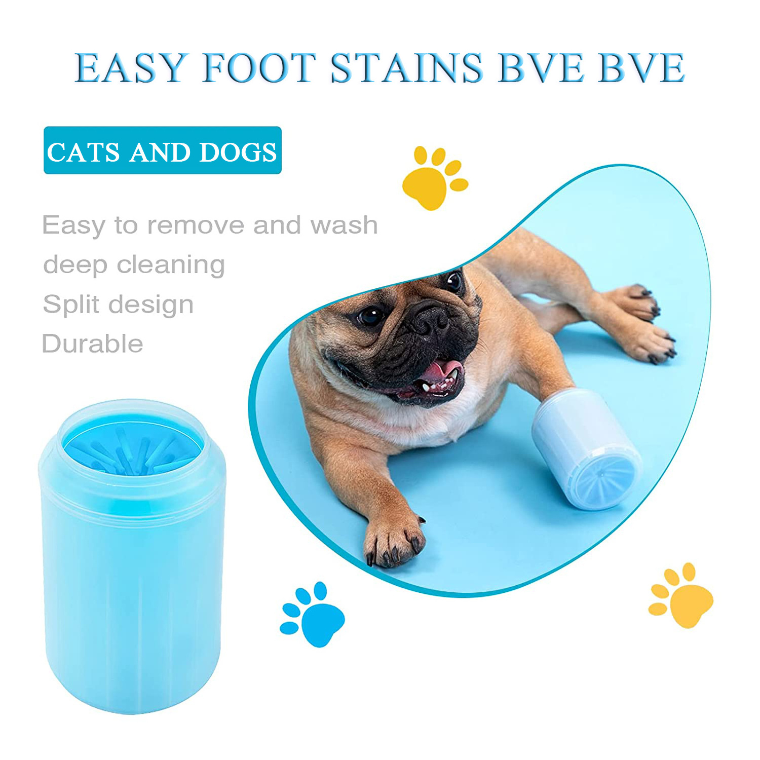 Hot Selling Silicone Pet Dogs Feet Quickly Cleaning Foot Washer Washing Cup Wash Tool Portable Pet Dog Paw Cleaner paws washer