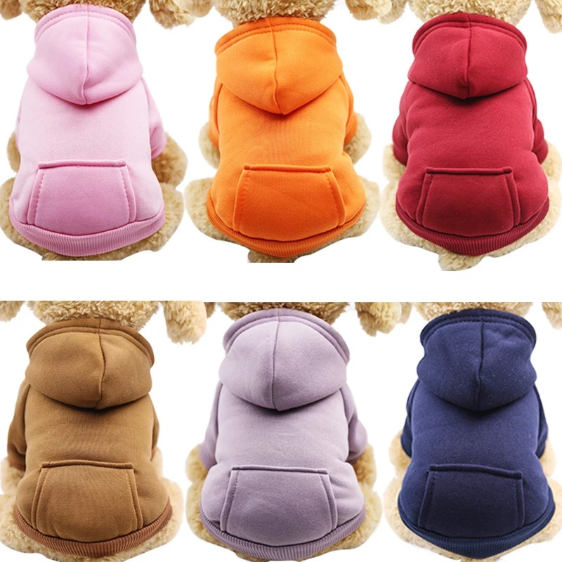 Apparel Blank Solid Dogs Hoodies Cat Pocket Sweatshirt Dog Hoodie Pet Clothes