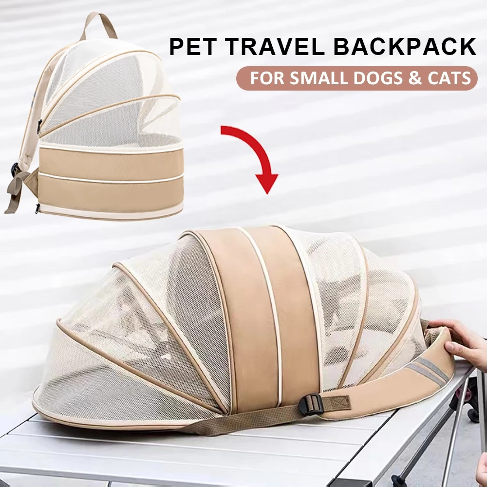 Outdoor Breathable Expandable Pet Cat Dog Carrier Backpack for Small Dogs Cats Puppy