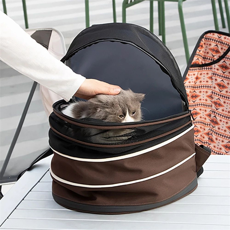 Outdoor Breathable Expandable Pet Cat Dog Carrier Backpack for Small Dogs Cats Puppy