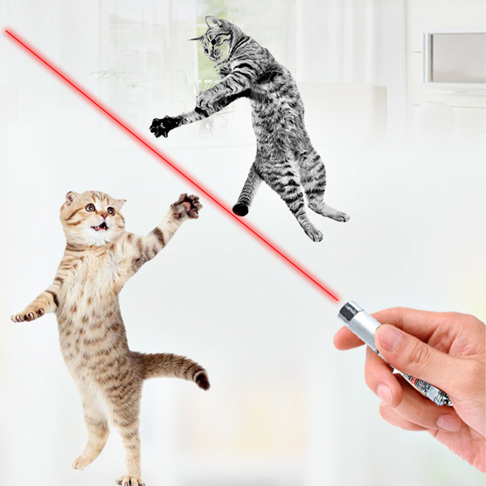 Funny Cat Interactive Toy LED Light Torch Laser Pointer Infrared Laser Cat Toy