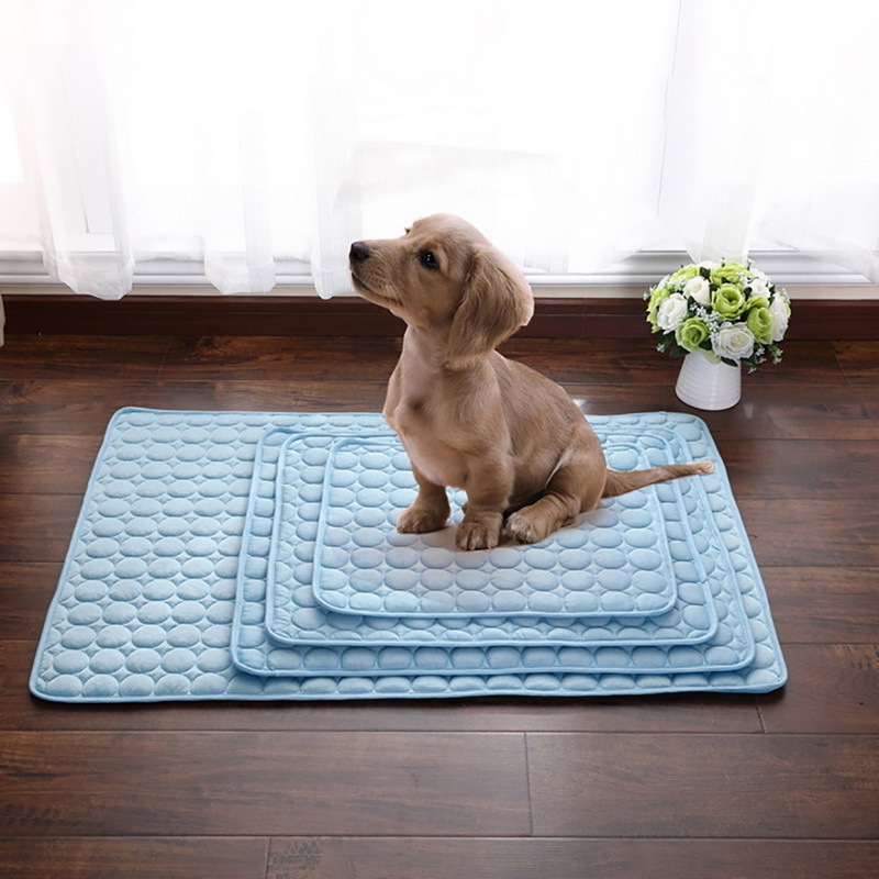 Dropshipping Dog Cooling Pad Mat For Dogs Cat Blanket Sofa Breathable Pet Bed Summer Washable For Small Medium Large Dogs Car