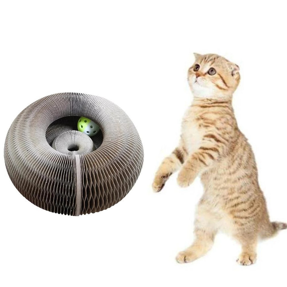 Dropshipping Magic Organ Cat Scratch Board Toy with Bell Cat Grinding Claw Scratching Toy Cat Scratcher