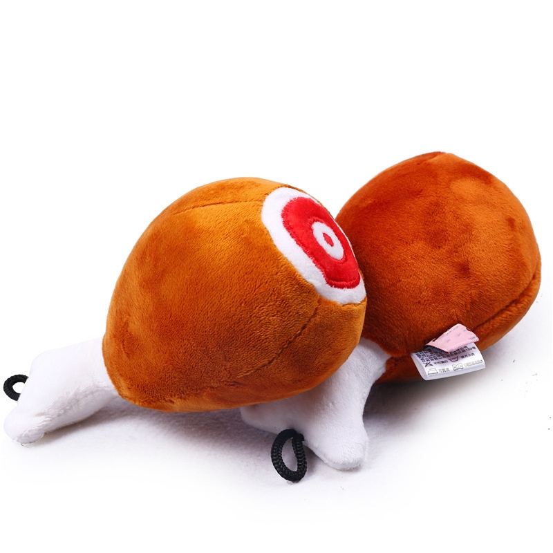 2024 Factory Creative Plush Custom-made Wholesale Pet Toys Big Chicken Leg Toys Bite-resistant Sounding Dog Toy