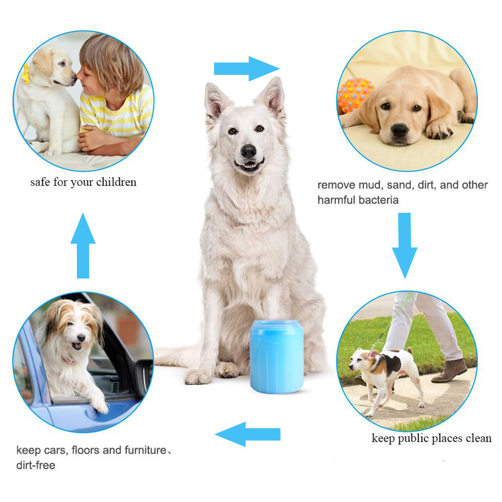 Hot Selling Silicone Pet Dogs Feet Quickly Cleaning Foot Washer Washing Cup Wash Tool Portable Pet Dog Paw Cleaner paws washer