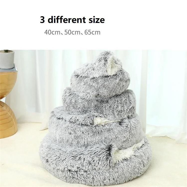 40-120cm Pet Supplies Washable Warm Plush Soft Pet House Foldable Bed for Small Medium Large Dogs Cats