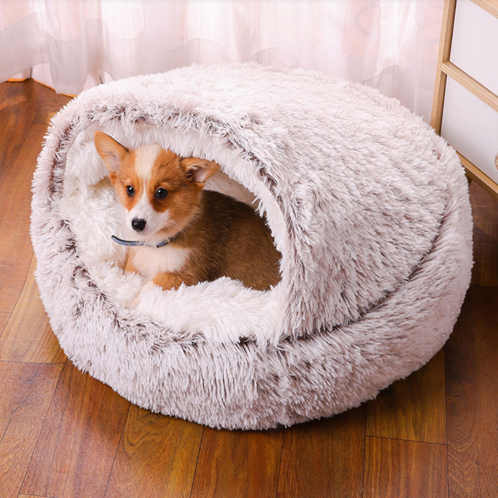 40-120cm Pet Supplies Washable Warm Plush Soft Pet House Foldable Bed for Small Medium Large Dogs Cats