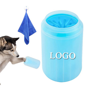 Hot Selling Silicone Pet Dogs Feet Quickly Cleaning Foot Washer Washing Cup Wash Tool Portable Pet Dog Paw Cleaner paws washer