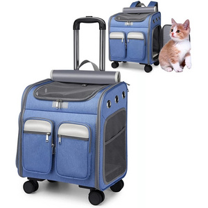 Foldable Large Capacity Outdoor Travel Trolley Carry Cart Pet Luggage Backpack