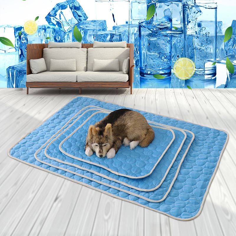 Dropshipping Dog Cooling Pad Mat For Dogs Cat Blanket Sofa Breathable Pet Bed Summer Washable For Small Medium Large Dogs Car