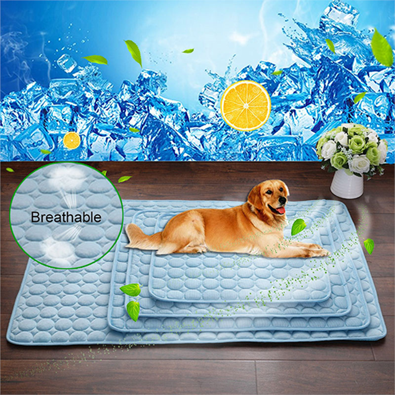 Dropshipping Dog Cooling Pad Mat For Dogs Cat Blanket Sofa Breathable Pet Bed Summer Washable For Small Medium Large Dogs Car