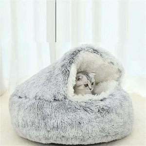 40-120cm Pet Supplies Washable Warm Plush Soft Pet House Foldable Bed for Small Medium Large Dogs Cats