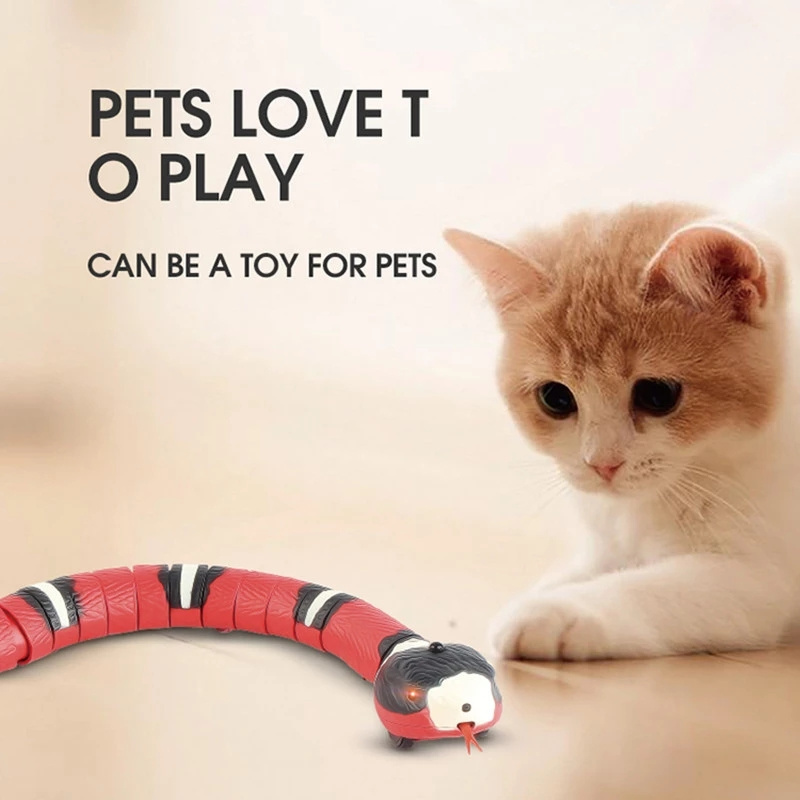 Creative Smart Sensing Cat Electric Snake Interactive USB Charging Automatic Teasering Toys for Cats Dogs Pet Cat Accessories