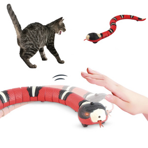 Creative Smart Sensing Cat Electric Snake Interactive USB Charging Automatic Teasering Toys for Cats Dogs Pet Cat Accessories