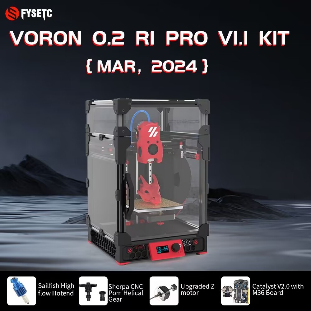 FYSETC VORON 0.2 R1 PRO Corexy 3D Printer With CATALYST V2.0 Motherboard High-precision Upgraded MINI Stealthburner