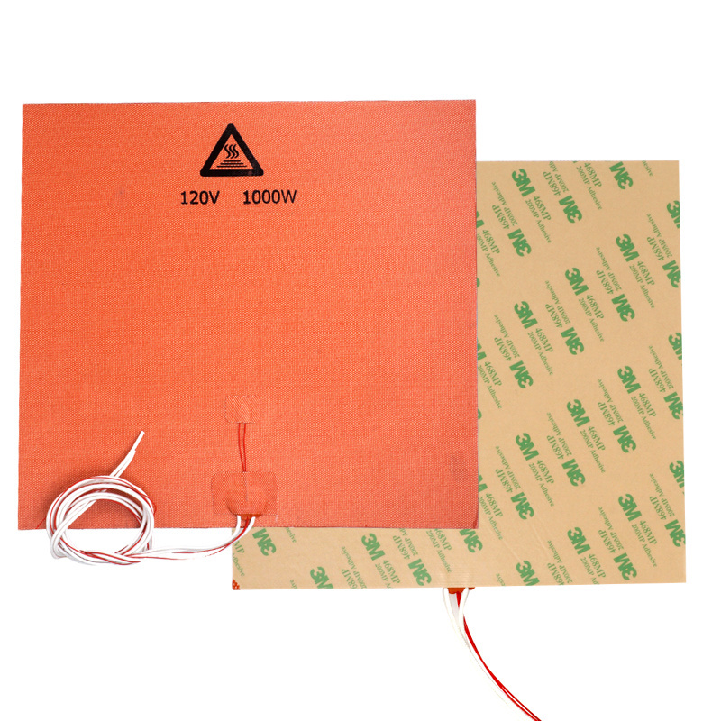 Silicone Mat Customized size Silicone Heater Pad Silicone Heater With Thermistor NTC 100K 3M Adhesive for 3D printer Heat bed