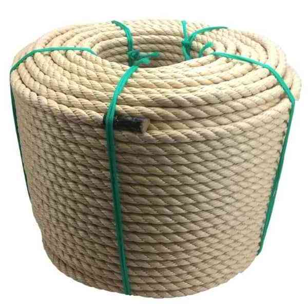 3 Strand Twisted Natural Bleached Sisal Rope Cat Tree Sisal Rope 6mm 8mm For Cat Climbing Frame