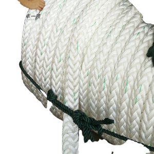 8 Strand Braided Polyester Mooring Rope Used Ship Hawser Polyester Rope