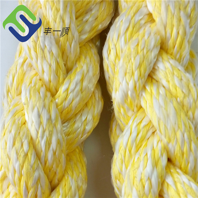 PP Mixed PET Marine Rope Polypropylene with Polyester Marine Mooring Towing Ship Hawser Rope 72mm