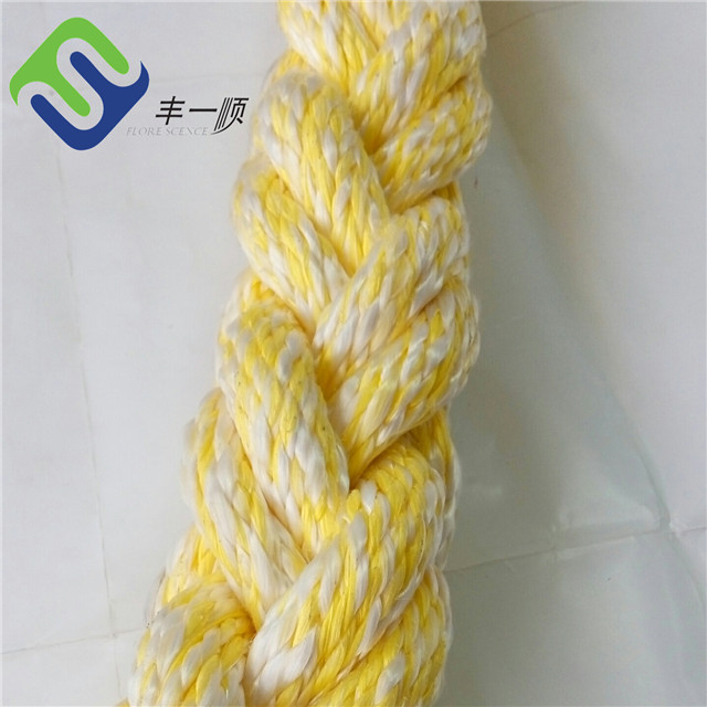 PP Mixed PET Marine Rope Polypropylene with Polyester Marine Mooring Towing Ship Hawser Rope 72mm