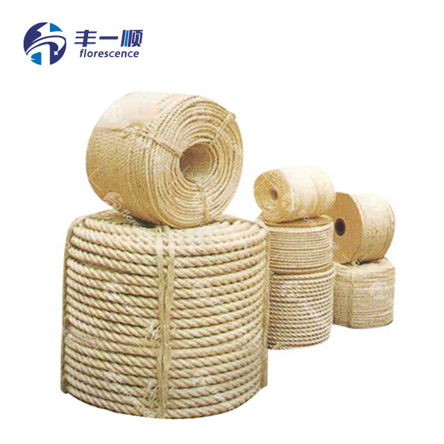 3 Strand Twisted Natural Bleached Sisal Rope Cat Tree Sisal Rope 6mm 8mm For Cat Climbing Frame