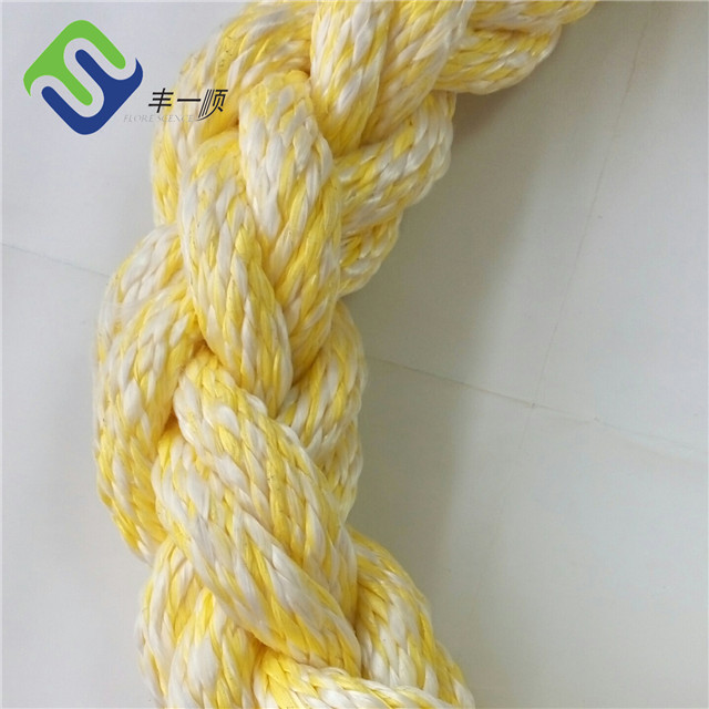 PP Mixed PET Marine Rope Polypropylene with Polyester Marine Mooring Towing Ship Hawser Rope 72mm